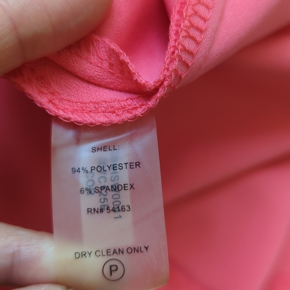 Calvin Klein Button Shoulder A Line Dress Coral 6 preppy business casual party - Picture 6 of 8